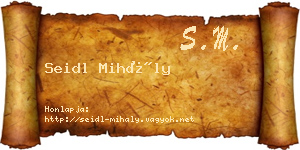 Seidl Mihály névjegykártya