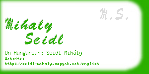 mihaly seidl business card