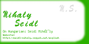 mihaly seidl business card